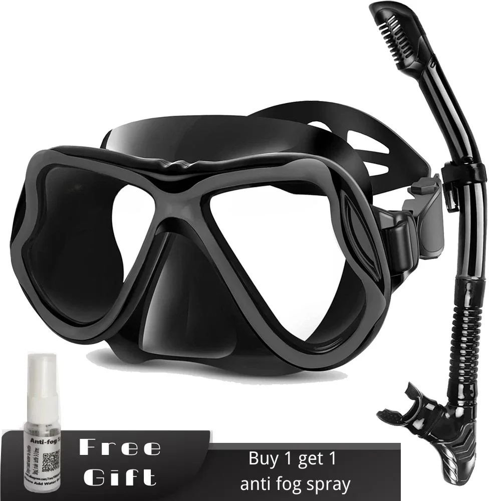 

Adult Myopia Diving Snorkel Mask Set ,Dry Snorkeling, Anti-Fog Dive Mask, Free Breathing& Easy Adjustable Strap Scuba Mask,