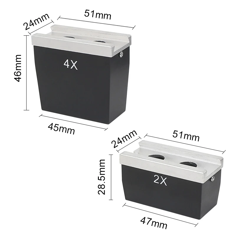 1X 2X 3X 4X Binocular Objective Lens with Optical Lens Stereo Microscope Accessories Working Distance 55mm 81mm 61mm 57mm