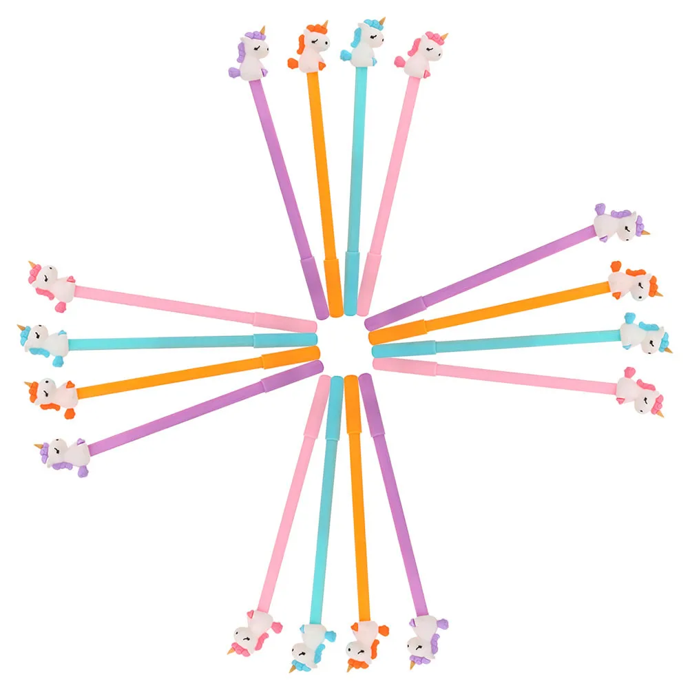 

16Pcs Gel Pen Neutral Type Cartoon Design Smooth Writing Ergonomic Grip Portable Stationery Suitable for Study Office