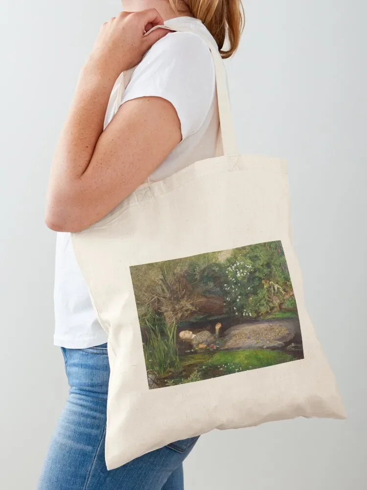 Ophelia Painting by John Everett Millais Ophelia Painting Tote Bag eco bag folding supermarket folding bag