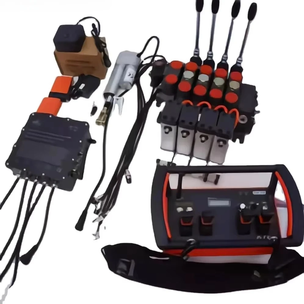 Proportional Hydraulic Valve 12V/24V with 4 Operating Levers Remote Controls