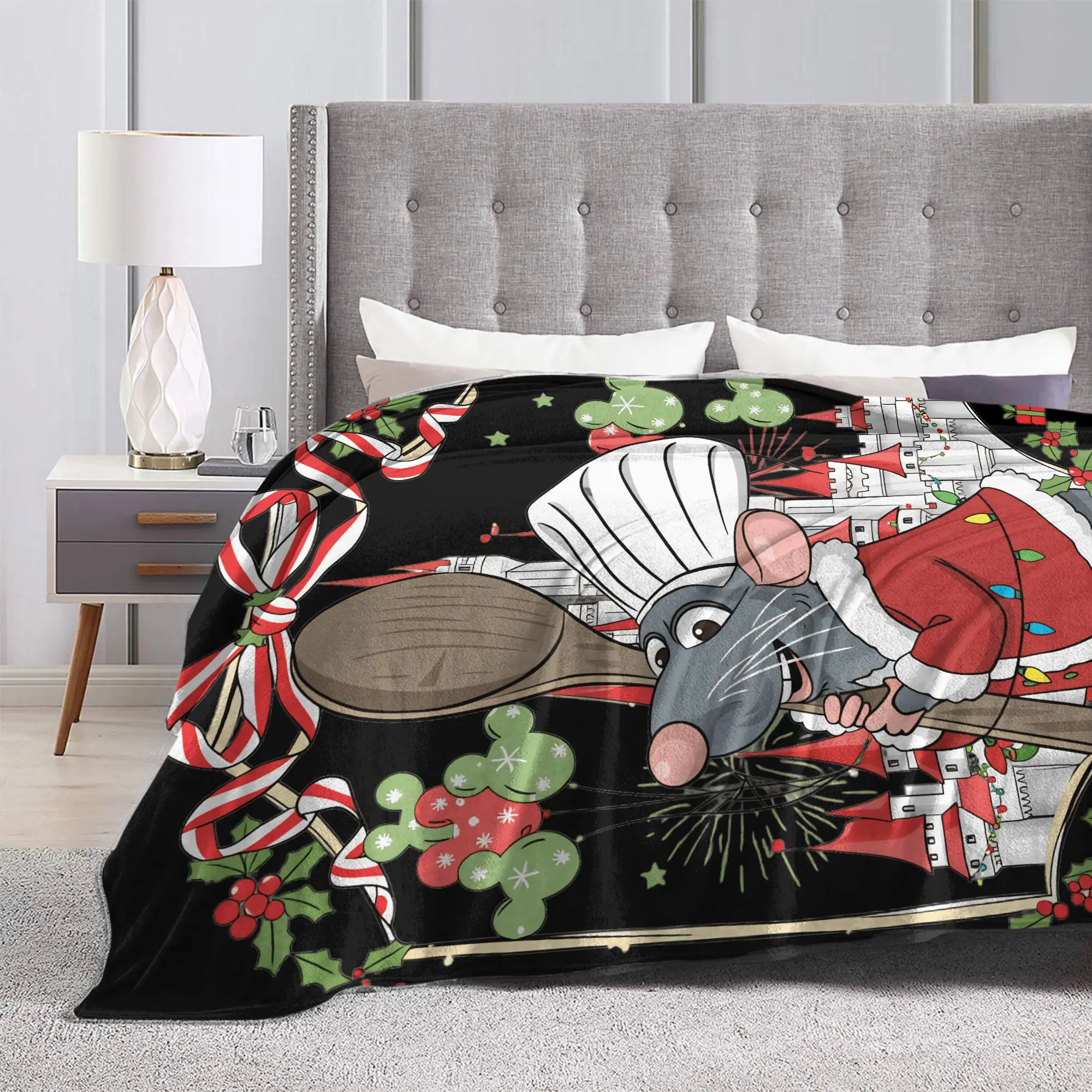 راتاتوي عيد الميلاد بطانية ناعمة دافئة صبي فتاة أفخم رمي بطانية مضحك الأريكة كرسي الفانيلا المفرش أريكة غطاء سرير #3