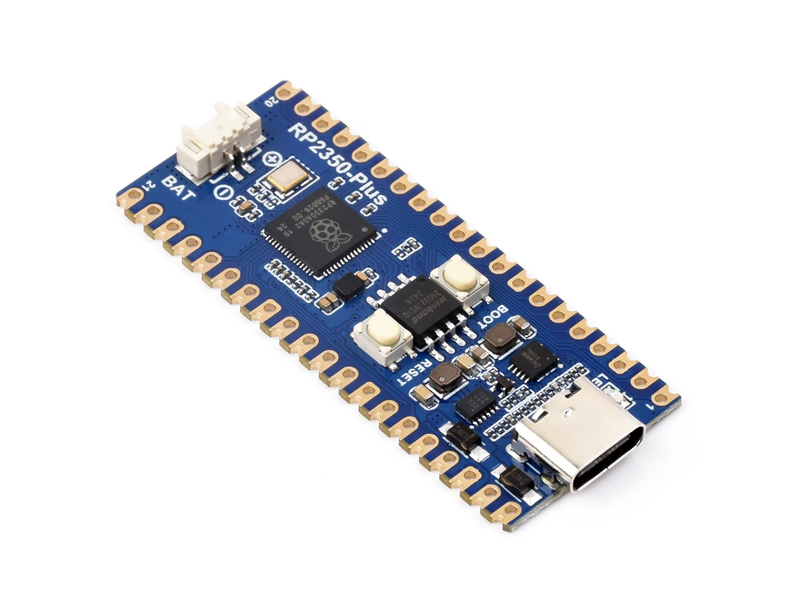 Waveshare RP2350-Plus Development Board, Pico-like MCU Board Based On Raspberry Pi RP2350A Dual-core Flash memory 4MB/16MB