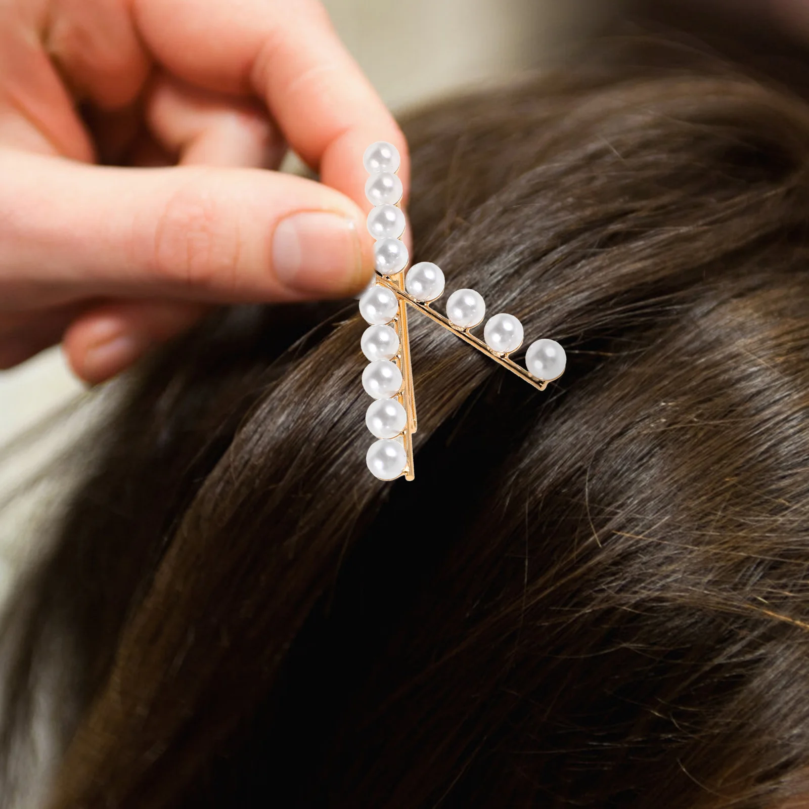 

2 Pcs Hair Clip Pearl Bridal Barrettes Artificial Clips Bangs Bobby Pins with Pearls Fancy Elegant