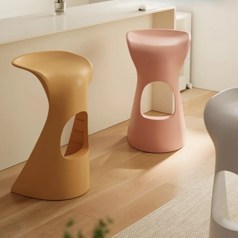 

New Bar Chair Modern Minimalist Bar Chair Backrest Front Desk High Chair Outdoor Leisure Stacked Bar Chairs High Chairs