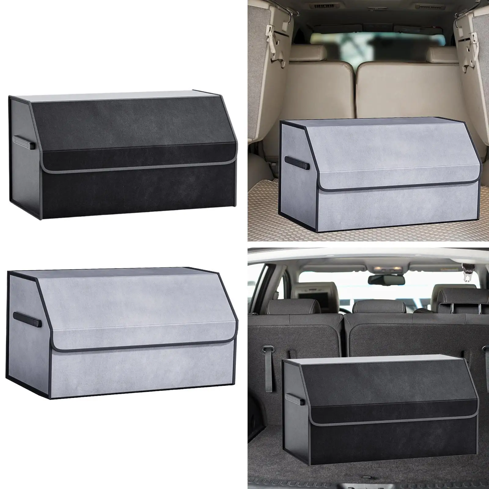 

Органайзер для багажника автомобиля с крышкой, практичный контейнер для аксессуаров, универсальный для путешествий, подходит для легковых автомобилей и внедорожников.