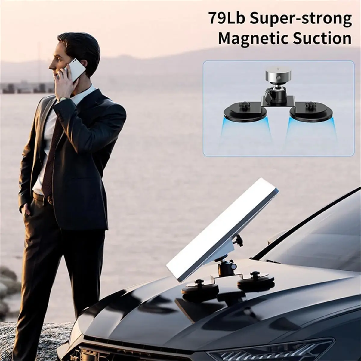 Magnetic Mount Car Roof Mount for Mini Strong Suction 360 Degrees Adjustable Angle Magnetic Mounting Bracket
