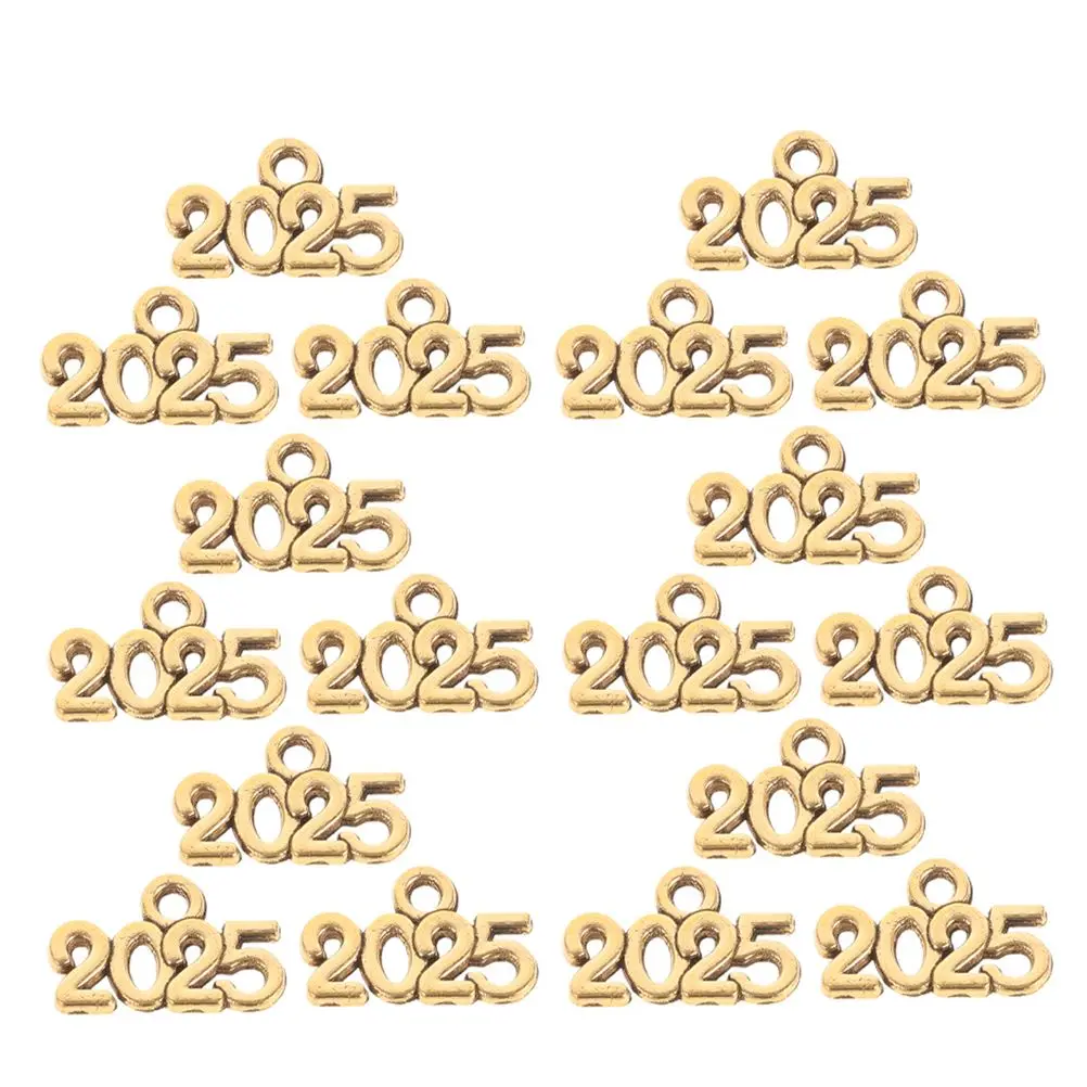

50 Pcs Alloy Jewelry Accessories Number Charms for Bracelets Fashion Zinc Necklace Making Cute