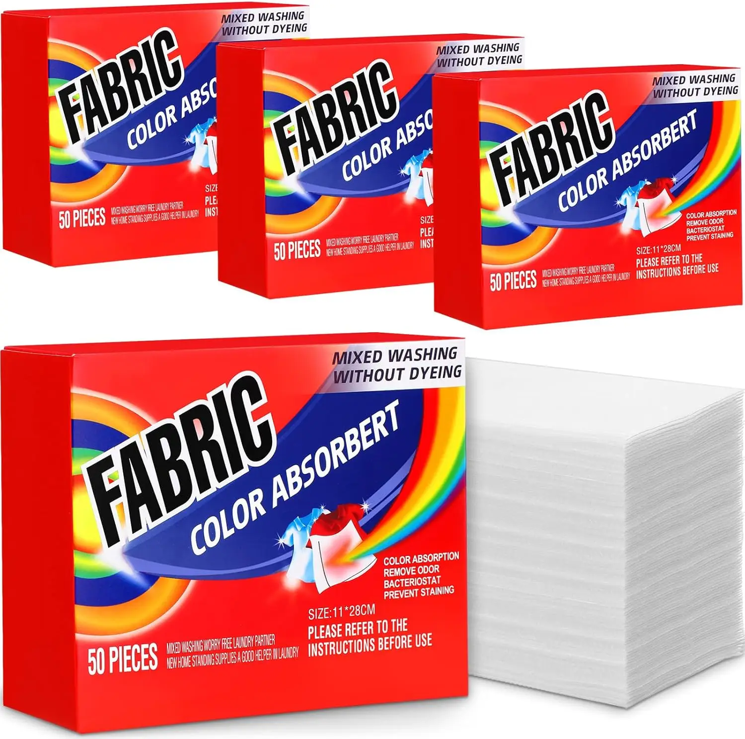 50 قطعة/صندوق ماص الألوان صفائح الغسيل لون صبغ الحرس ورقة للغسيل منع تشغيل نزيف العطر محاصرة مجانية للمنزل