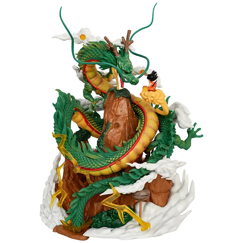 Dragon Ball Shenron Goku Mountain Shenron Gk PVC Statue Action Figurine Desk Collectible Anime Model Toys Figures Gift 21.5CM