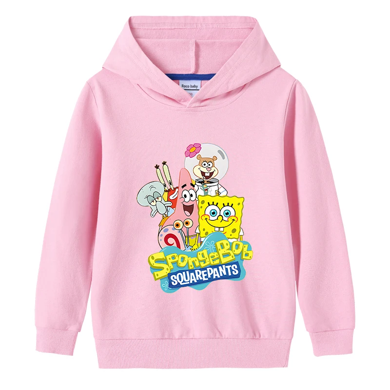 Spongebob sent a big star hoodie sweater for boys and girls hoodie coat for baby in spring and autumn.