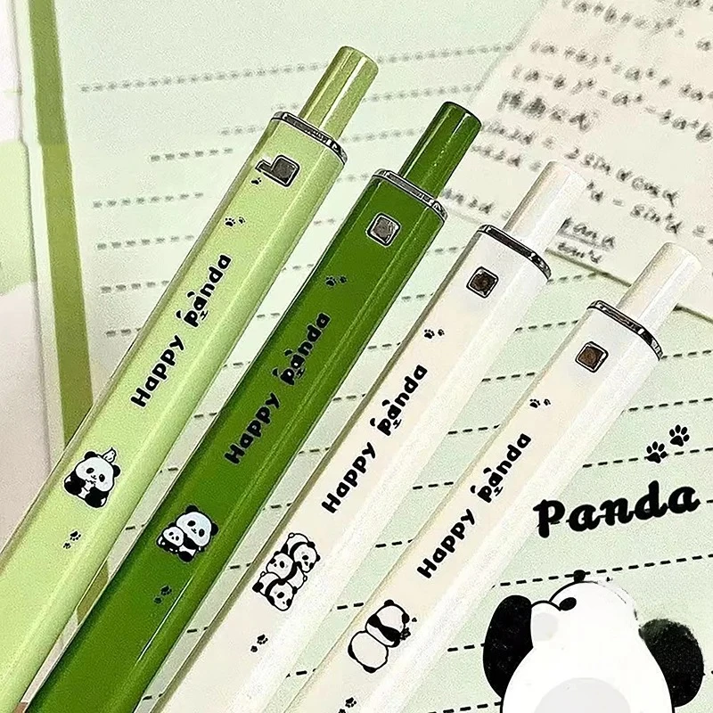 

1/4pcs Creative Cute Cartoon Panda Gradient Color Gel Pen Kawaii Student Stationery 0.5mm Black Ink Pen School Office Supplies