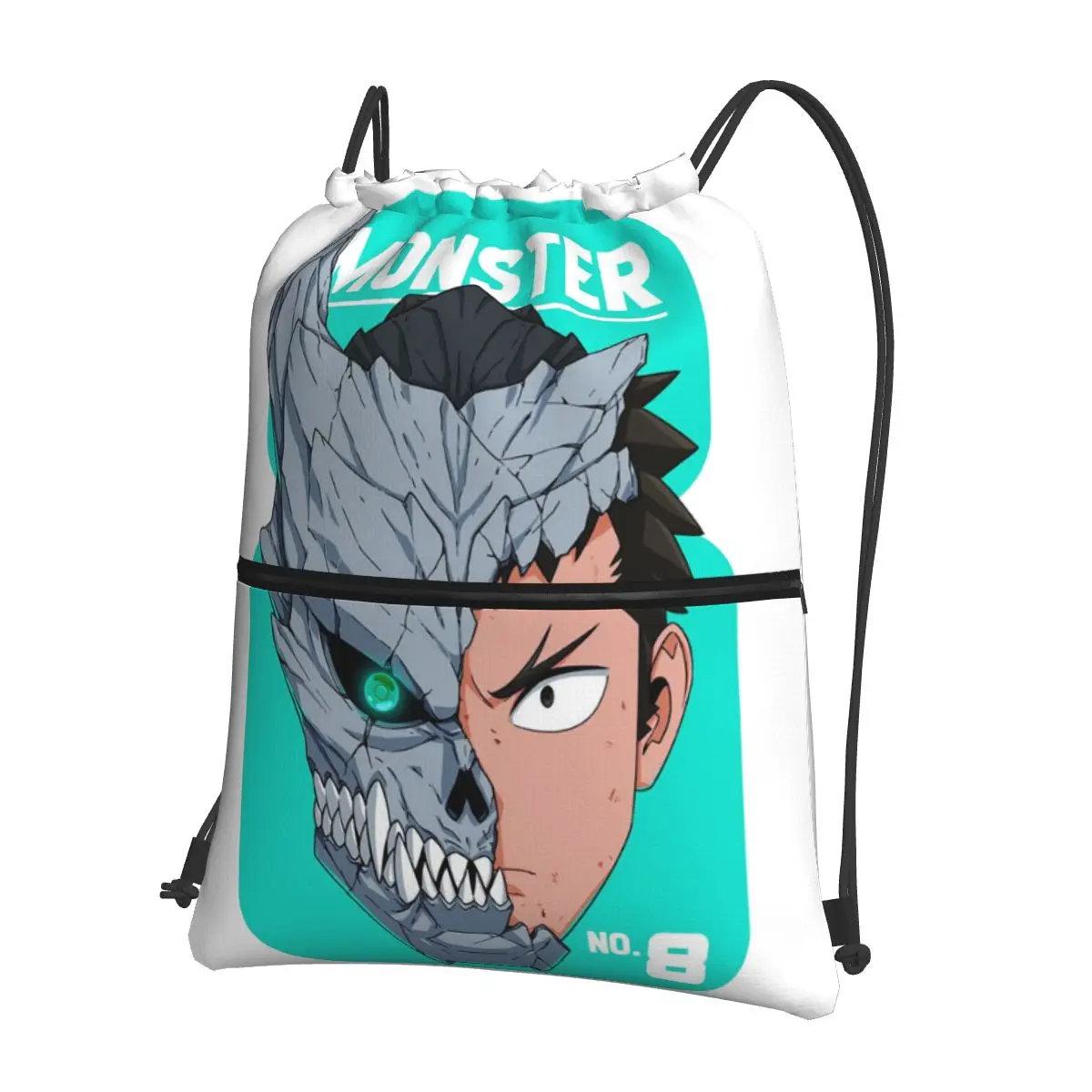 Kaiju No. 8 Monster Sweeper Inc Backpacks Casual Drawstring Bundle Pocket Storage Bag Book Bags for Travel Students