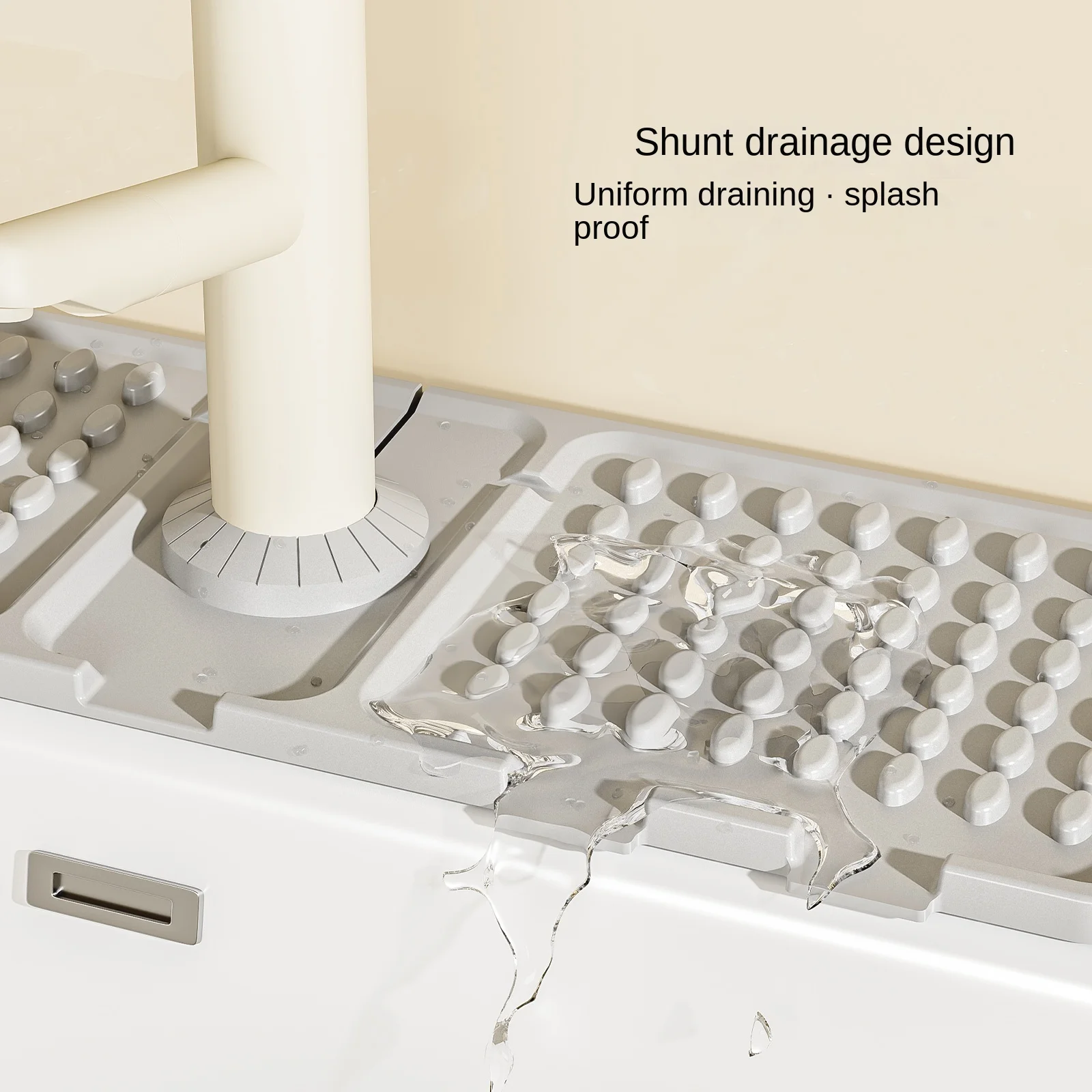 수도꼭지 배수 패드, 좁은 싱크 실리콘 스플래시 방지 패드, 물 수영장 절단 가능, 미끄럼 방지 비누 패드, 위생 간접 물 패드