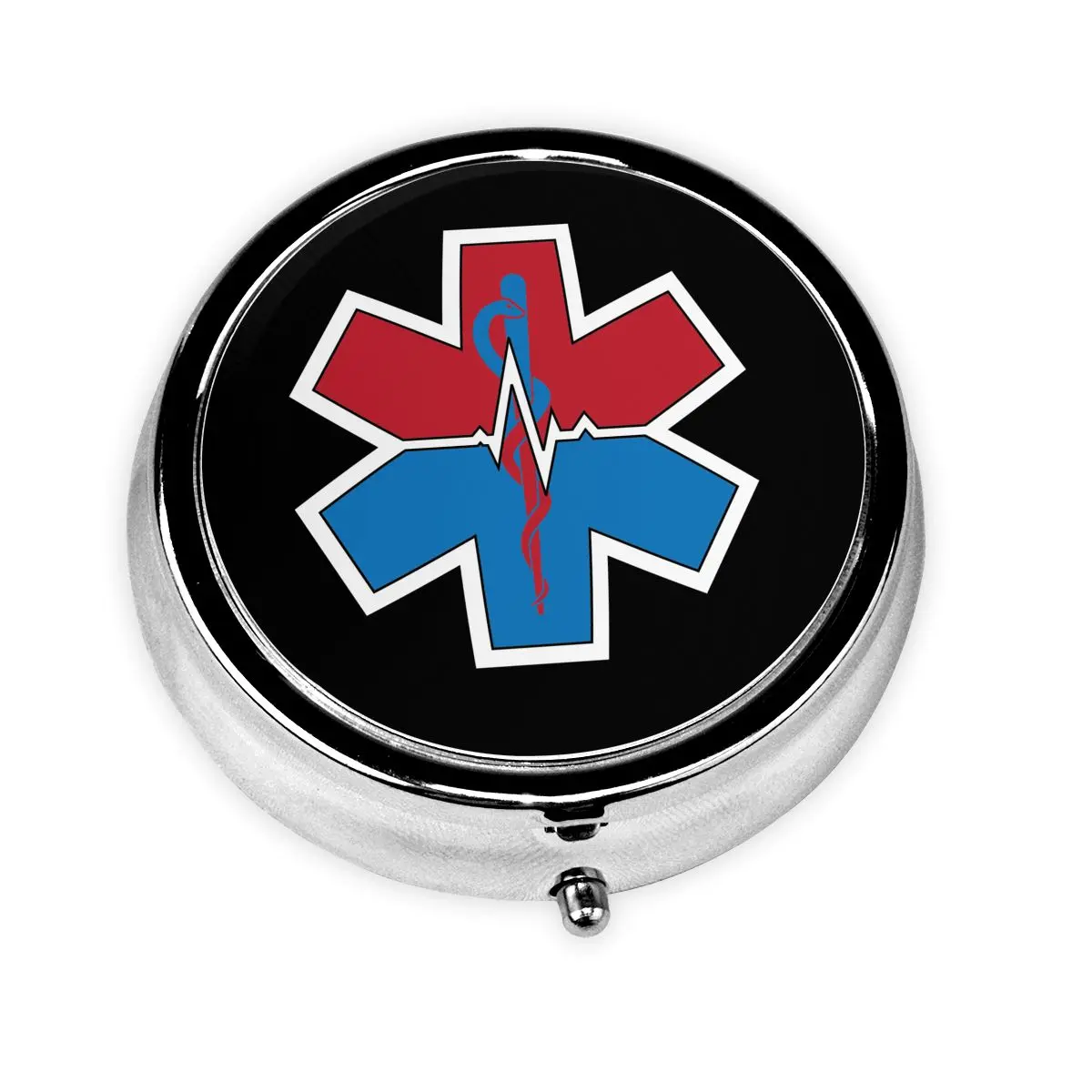 

EMT Star Of Life Фельдшер с логотипом Мини-портативные чехлы для таблеток для карманов Чехол для хранения лекарств Коробка для таблеток для путешествий