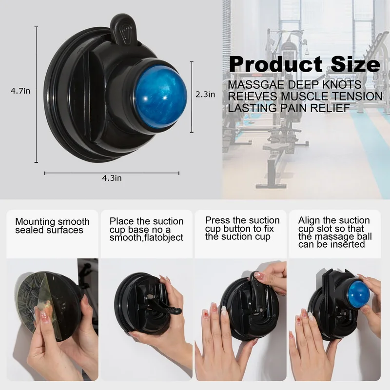 マッサージローラー付きマッサージボール,筋肉の痛みを和らげるためのマッサージボール,体の健康のためのリラクゼーションボール,背中と腰,