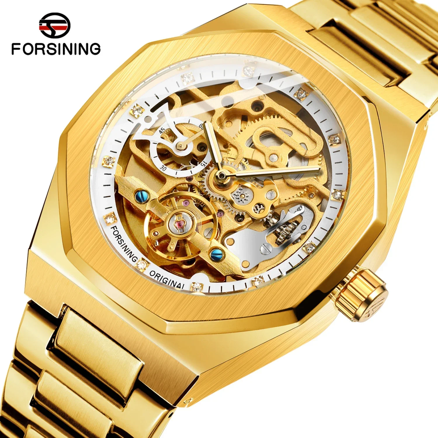 NEW Forsining Tourbillon Movement Watch Business Automatic Male Square Mechanical Watches Men Wrist Waterproof Relogio Masculi