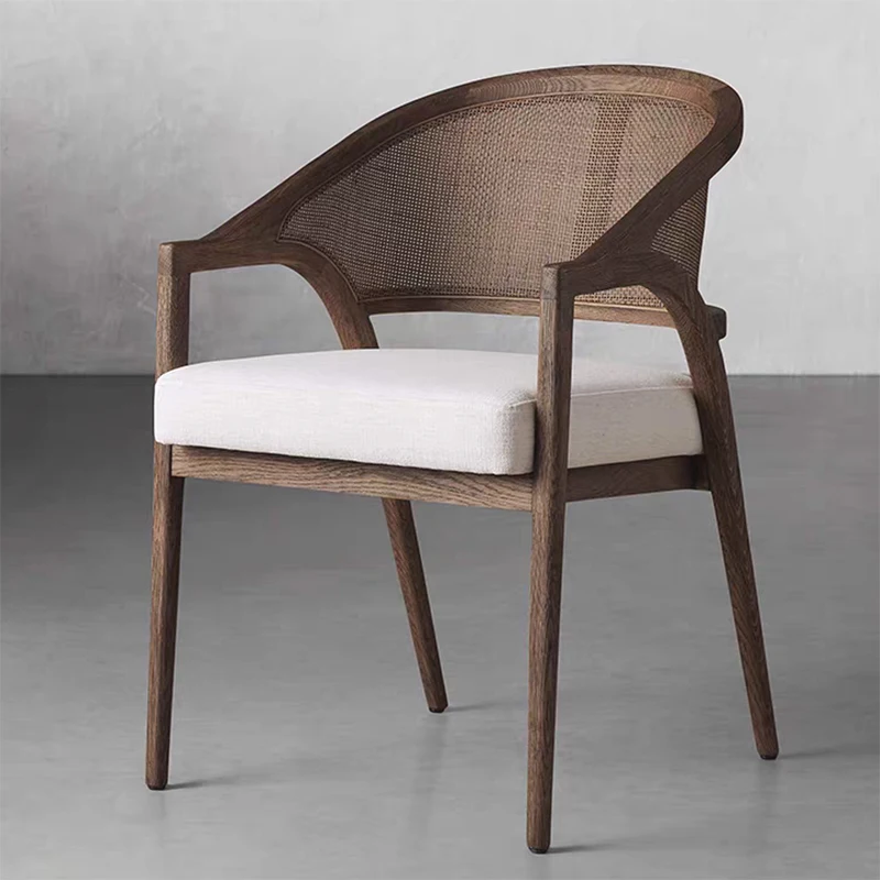 Nordic Restaurant Dining Chair High Armchair Relax Kitchen Modern Dining Chair Luxury Home Poltrona Design Hotel Furniture