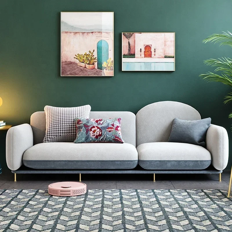 

for Modern Apartment 2 or 3 Seaters Minimalist Velvet Sectional Couch Living Room Furniture Sofas