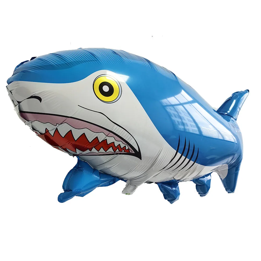 Ballons en Mylar en Forme de Requin de 25 Pouces, Fournitures de Décoration pour ixd'Anniversaire, PréChristophe