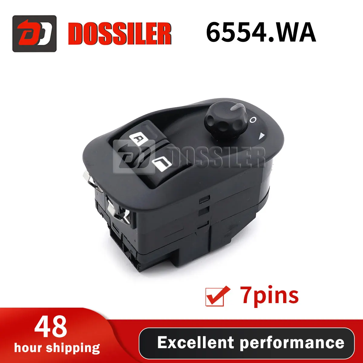 

6554.WA Dossiler Car Window Switch Electric Master Window Switch for Peugeot 206 207 206SW 306 Saloon 2007-2016 For Citroen C2