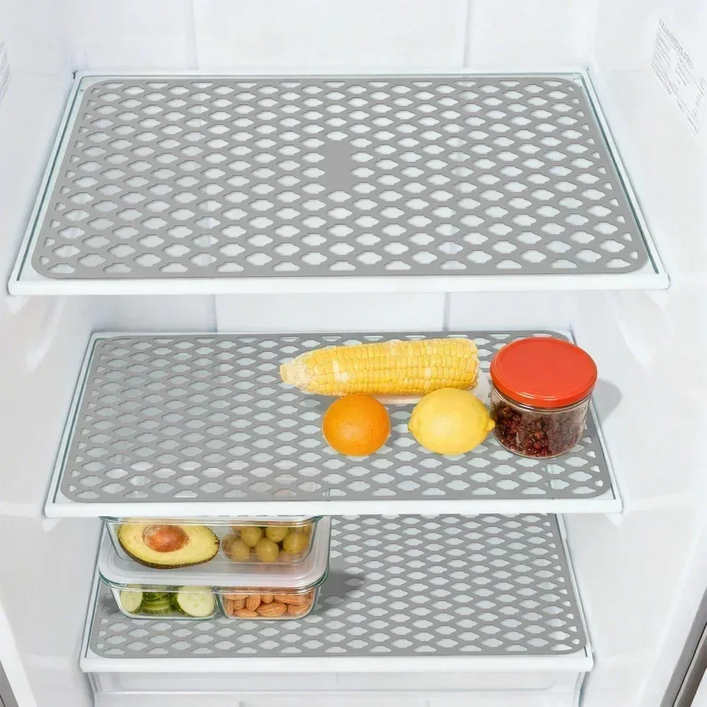 Refrigerator Shelf Liners Made From Silicone Designed For Cabinets And Fridge For Shelves Flexible And Easy To Clean