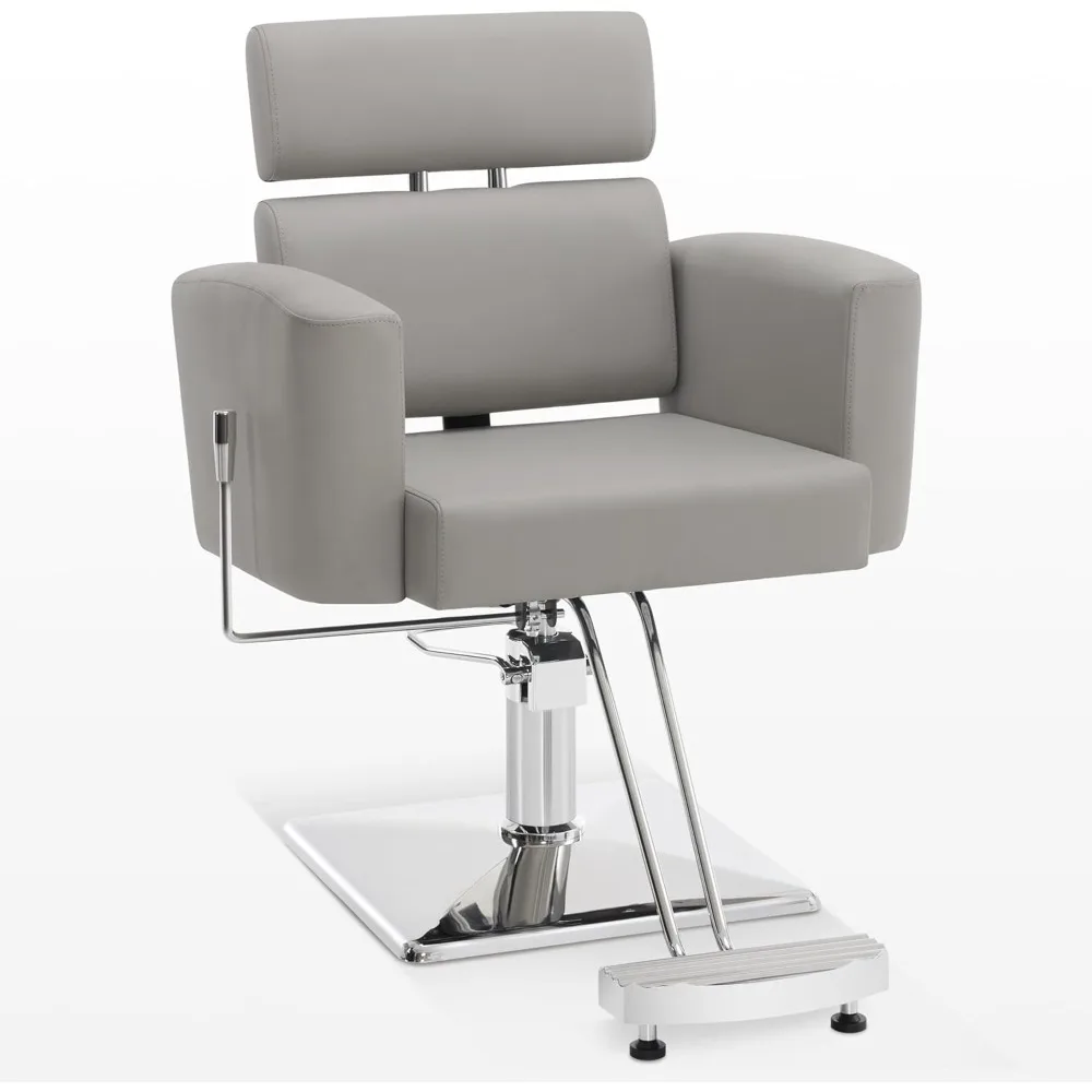 

Barber Chair, Professional Reclining Salon Chairs with Hydraulic Pump, 360° Swivel, Salons Equipment, Hairdressing Salon Chair