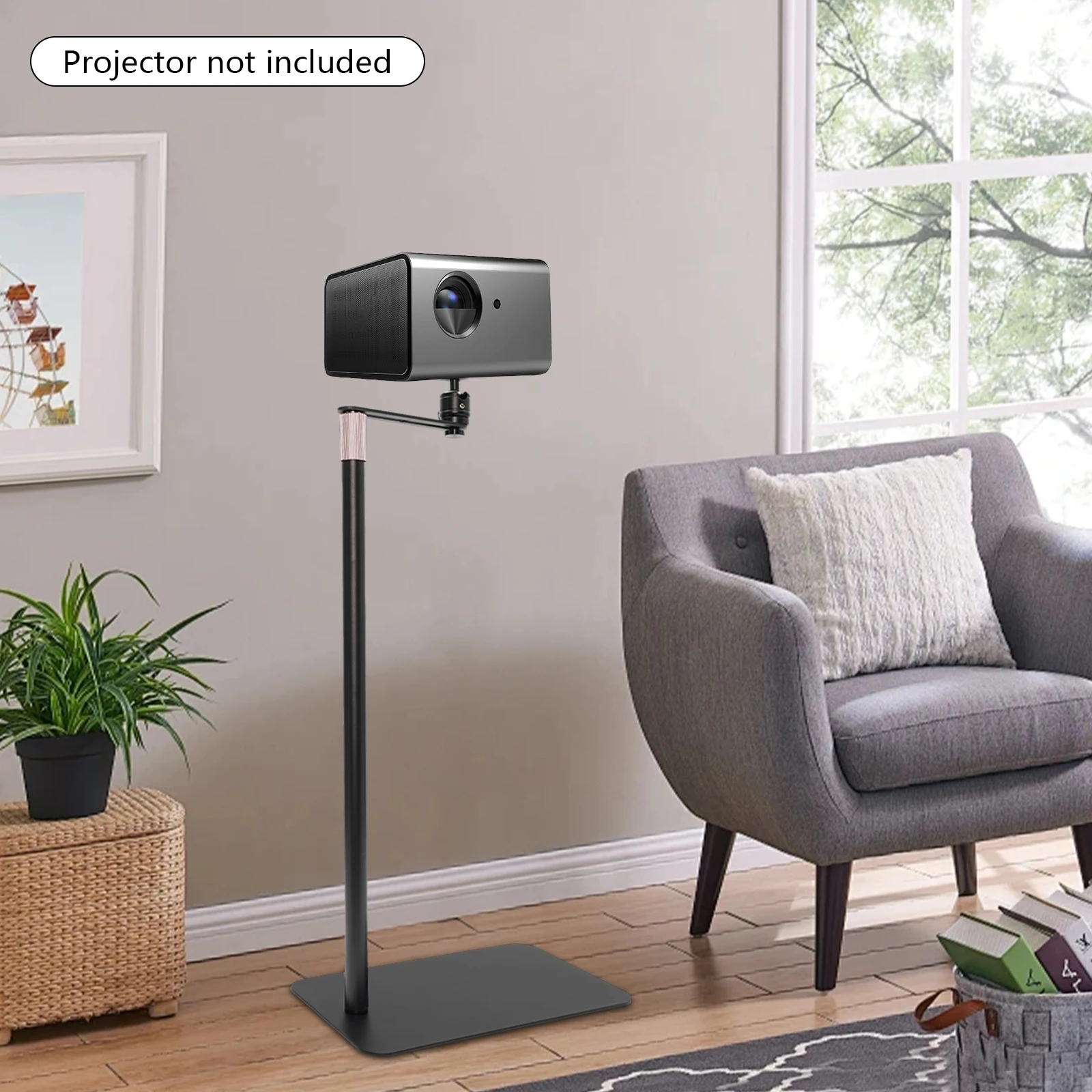 Projector Stand 360° Swivel Projector Stand, Adjustable Height Projector Stand