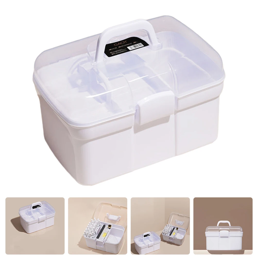 

Nail Toolbox Train Case Makeup Organizer Storage Holder Accessory Professional Container Manicure Major