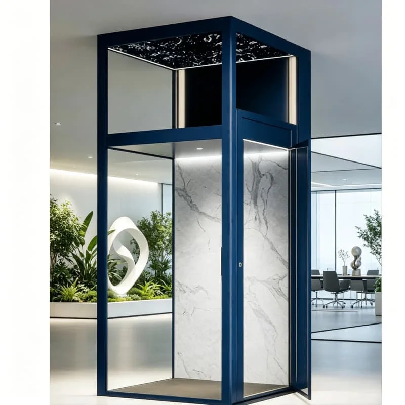 High Speed Passenger Elevator 15 Floors 1150kg 2.0m s Gearless Traction Customized For Business Tower Office Building
