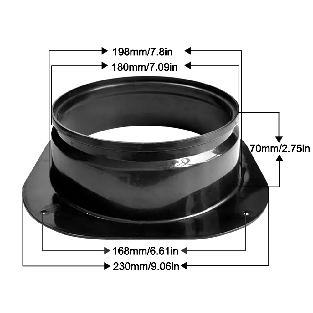 Plastic Vent Pipe Adapter Flange Connector Wall-mounted Easy Installation Exhaust Pipe Joint Ducting Tool