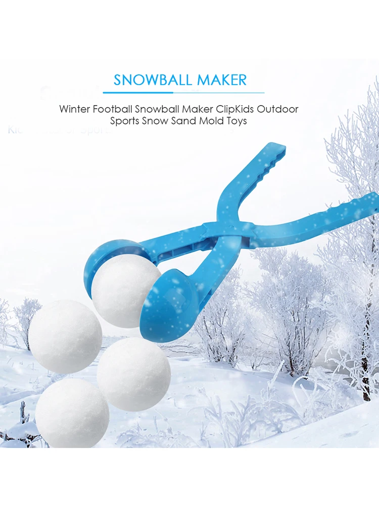 ثلاثية الأبعاد شكل دائري كرة الثلج كليب صانع الثلوج الرمال أداة قولبة الشتاء طفل الأطفال في الهواء الطلق مكافحة الألعاب البلاستيكية التفاعلية #3