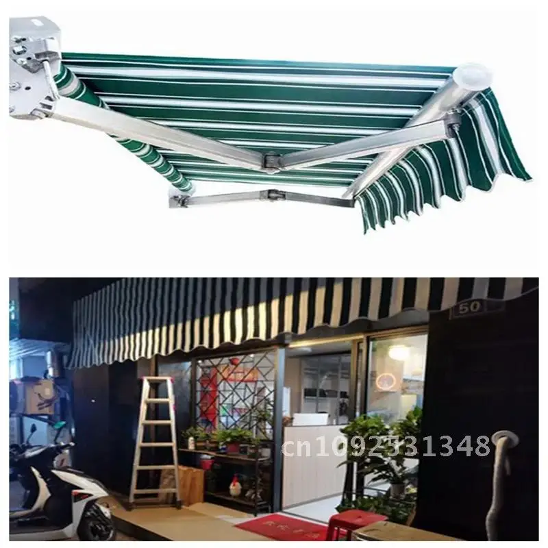 Custom Oxford 450D Door Canopy Awning Extendable Waterproof Fabric Balcony Window Awnings Without Iron Frame Terrace Raincover