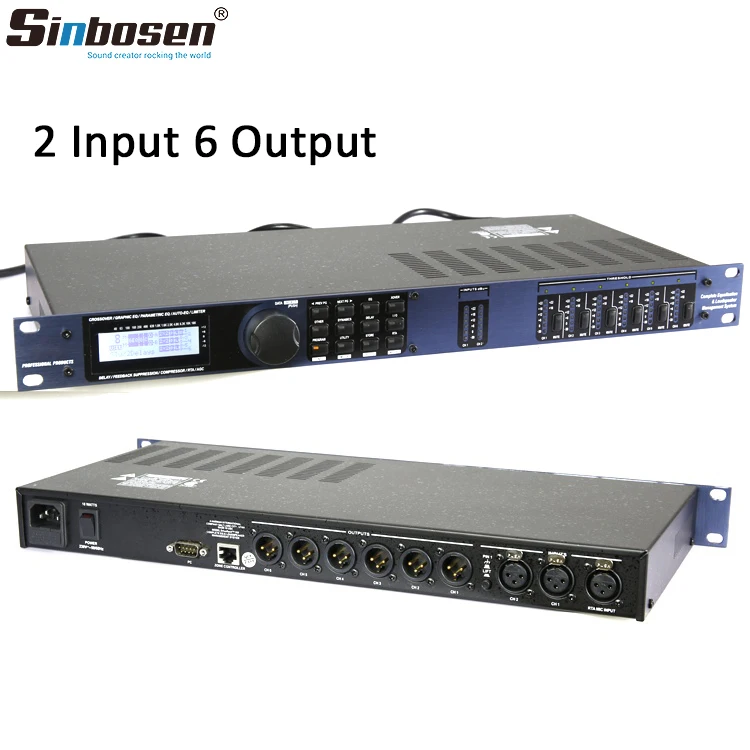 Dsp Audio Processor D-260 2 Input 6 Output Professional Speaker Broadcast Audio Processor