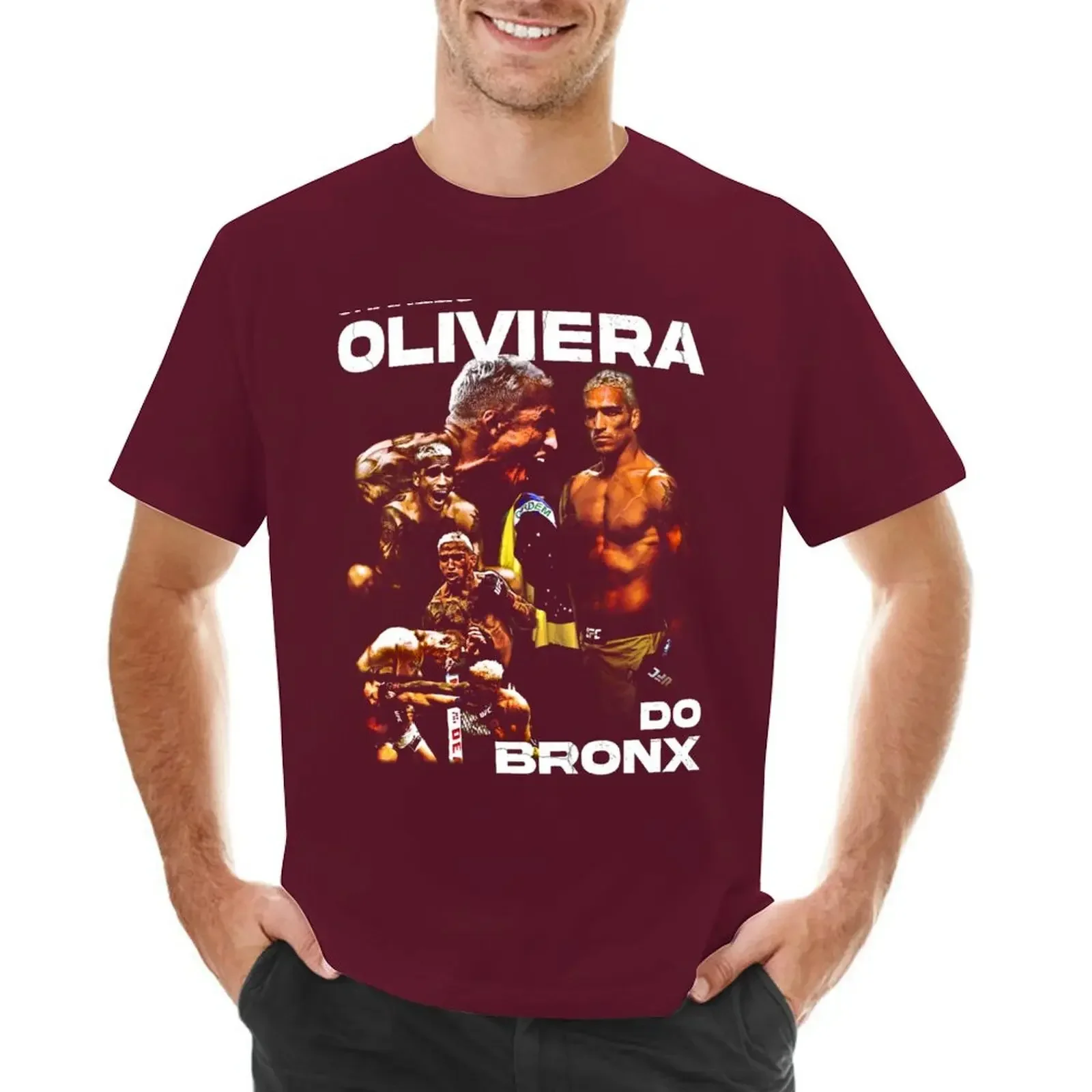 Charles Do Bronx Oliviera  graphics korean fashion mens big and tall t shirts  Vintage T-shirt  oversized t shirt  men clothing