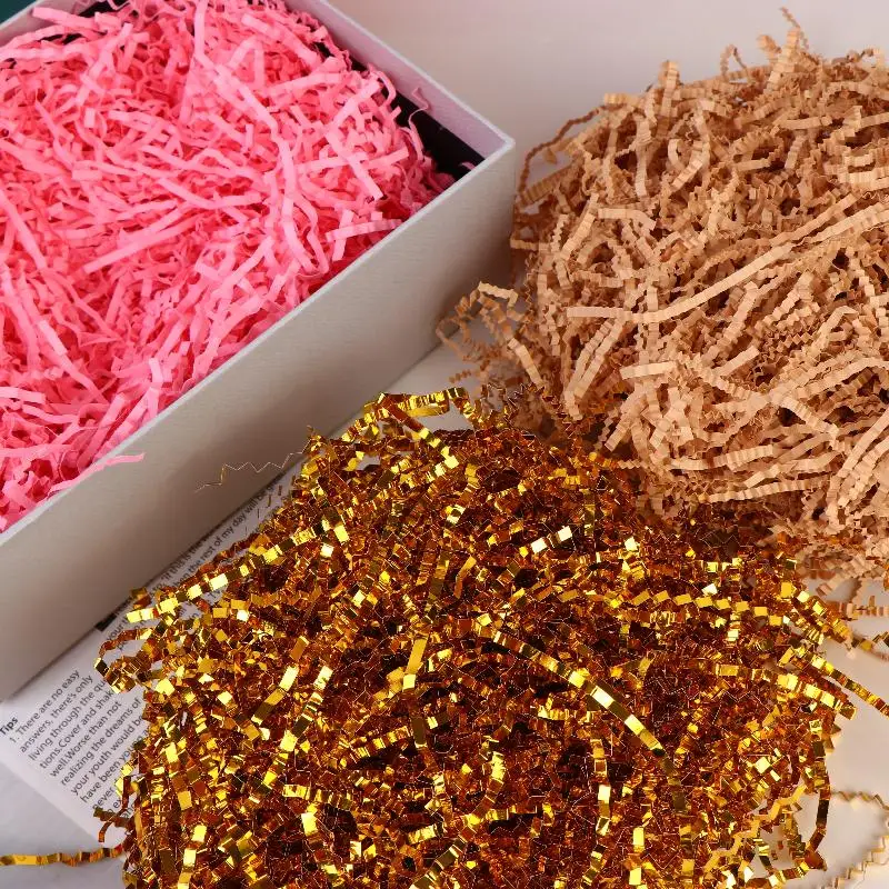 Shredded Paper Grass 50g 250g Crinkle Paper Fillers Valentines Day Basket Filler for Gifts Eco Friendly Decorative Material