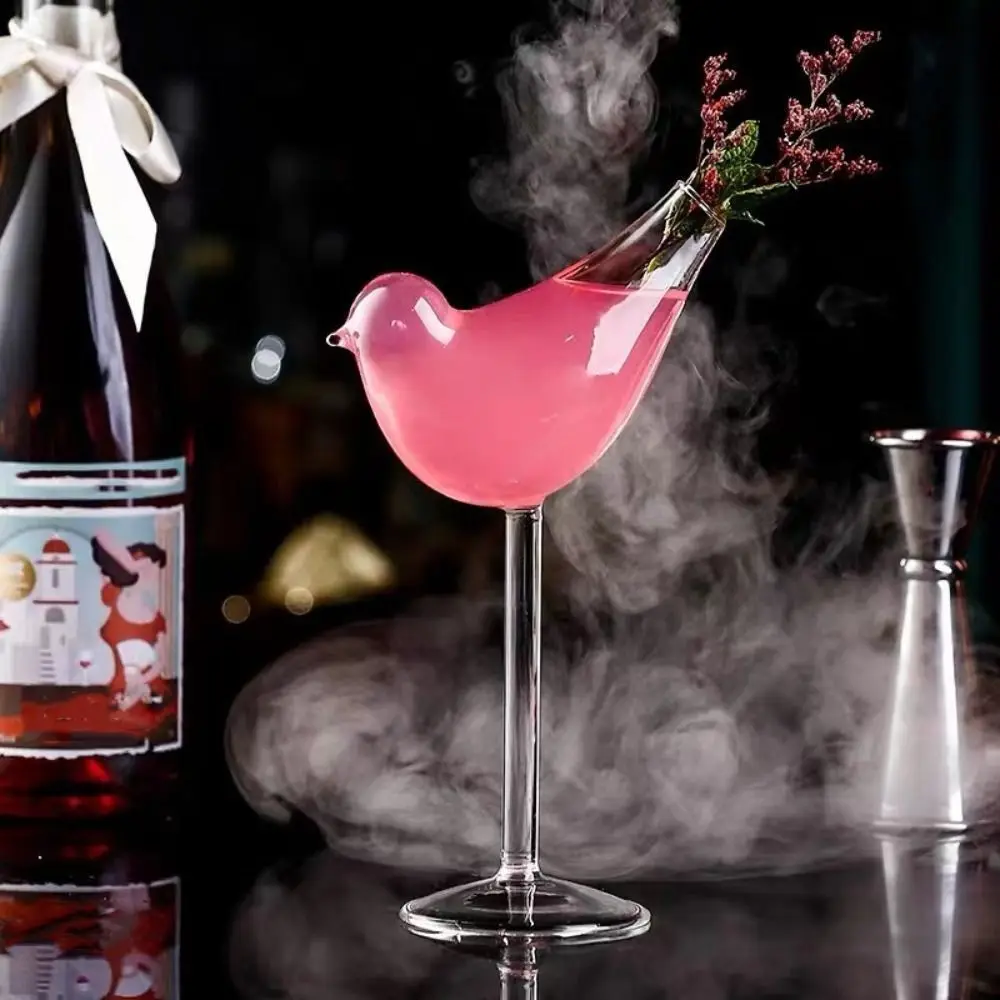 

Party Supplies Creative Bird Shaped Goblet Transparent Juice Cup Glass Cup Cocktail 150ML Wine Glasses Home