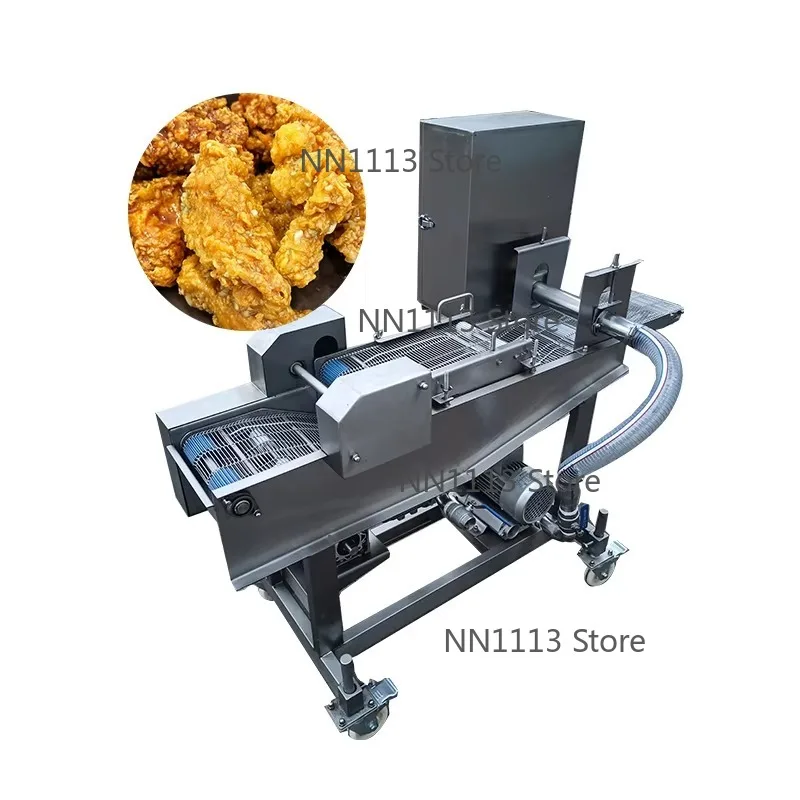 Adjustable Speed Battering Machine for Breaded Fish Onion Rings Meat Patty And Shrimp - Kitchen Food Coating Equipment