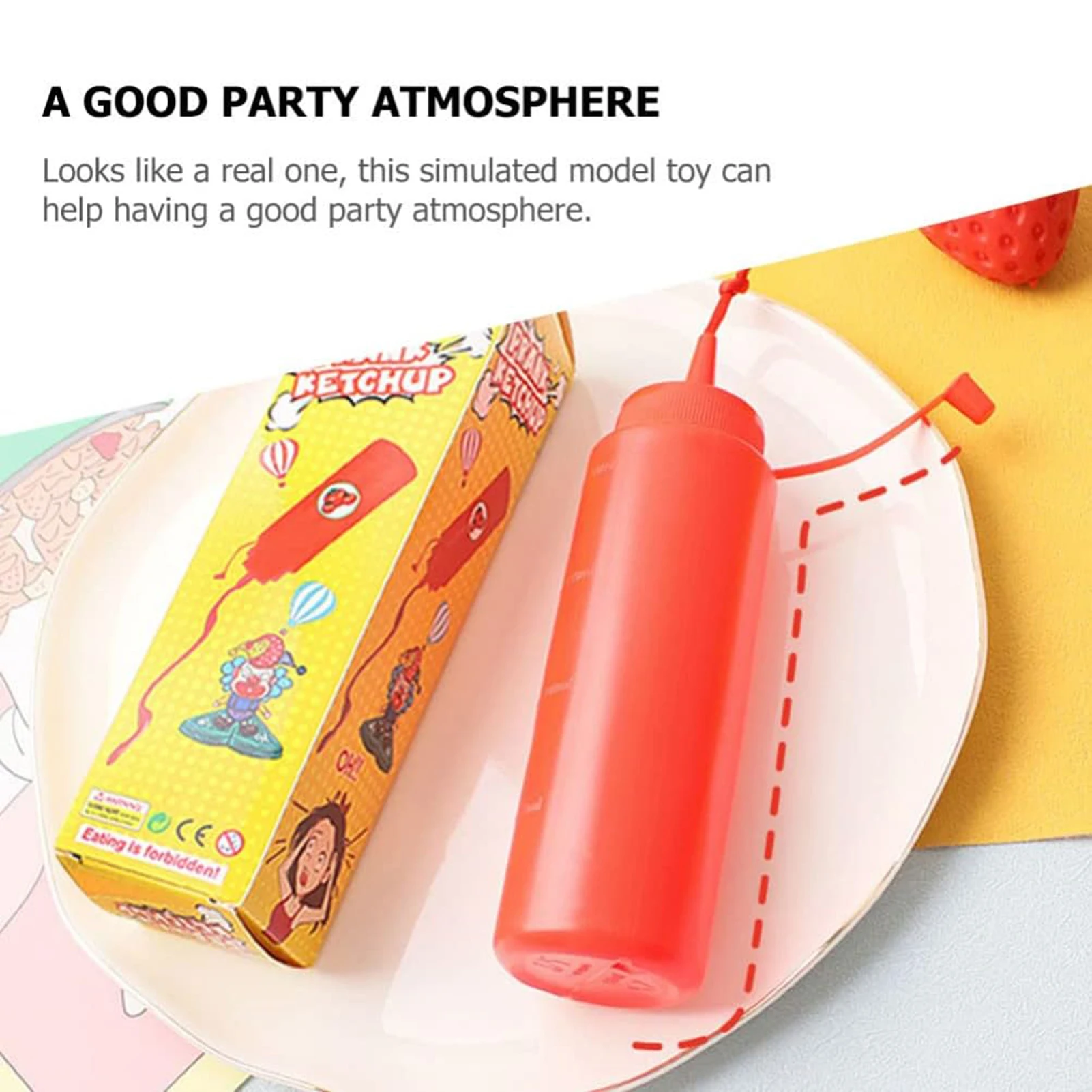 Fake Mayonnaise Squeeze Bottle Prank Toy Practical Joke Gag Gift for Stress Relief Friend Party Office Prank