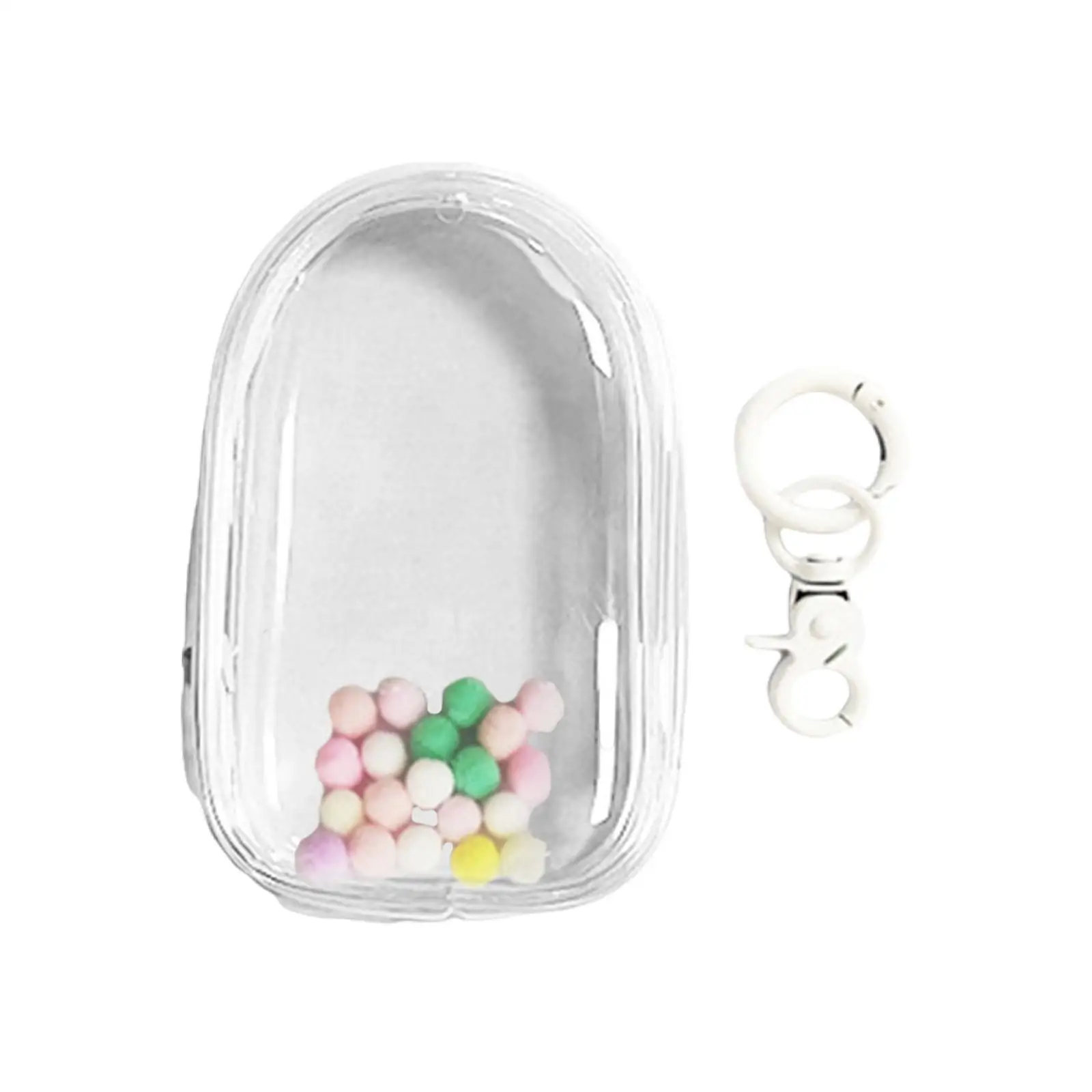 

Прозрачный чехол для хранения кукол из ПВХ с брелоком, пылезащитный футляр для демонстрации фигурок, для коллекционеров одежды для кукол BJD