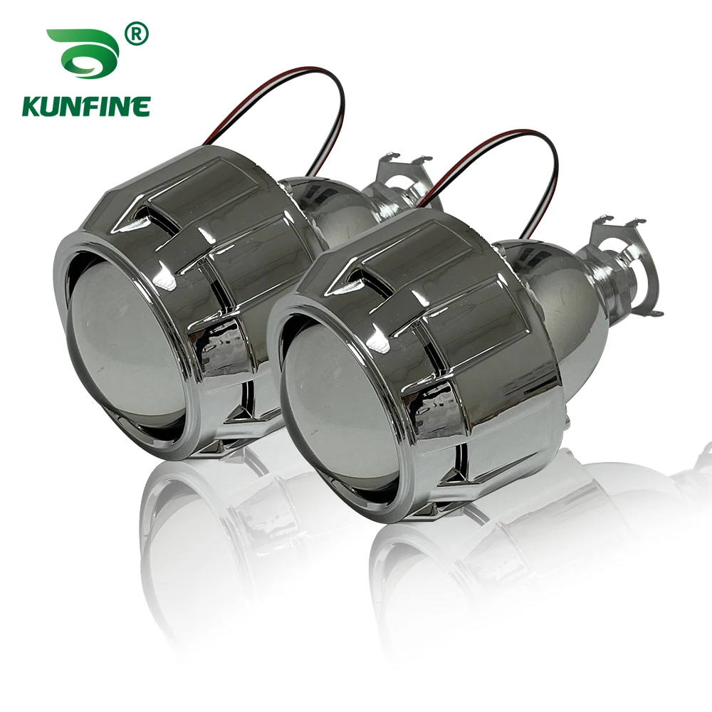 2PCS 2.5 inch Car Bi Xenon HID Projector Lens Shrouds High Low Beam for Car Headlight H4 H7 Socket use H1 Halogen or Xenon Bulb