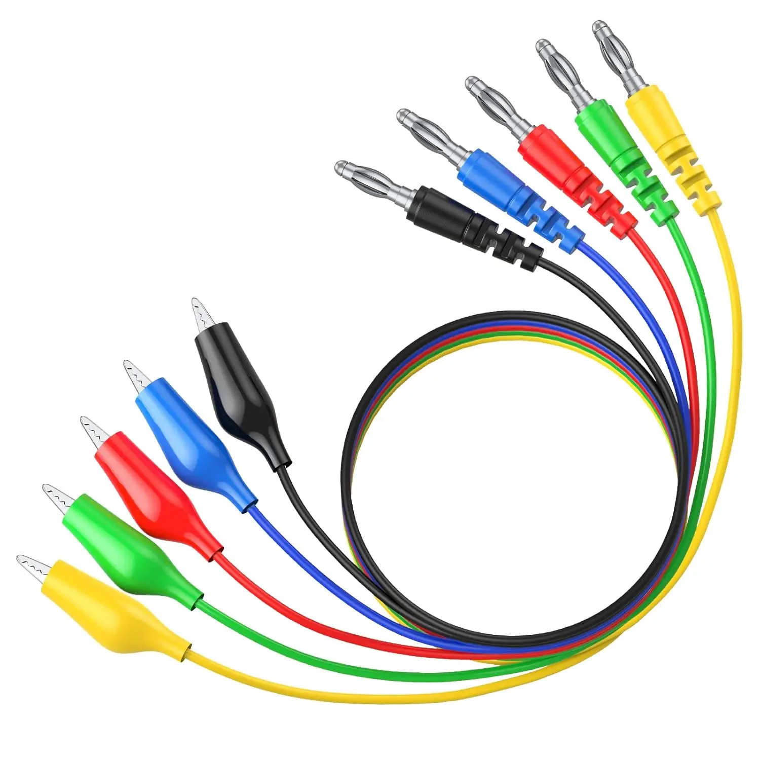 CAMWAY 25pcs Test Leads - 15 Back Probe Pins,5 Banana to Alligator Clips for Multimeter Circuit Testing