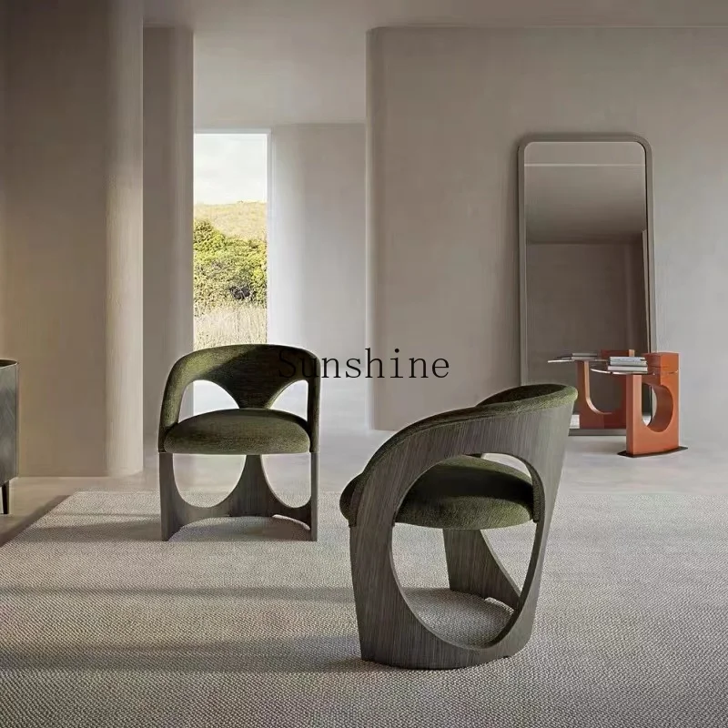 

French minimalist modern minimalist home backrest chair, special-shaped light luxury leisure with armrest dressing