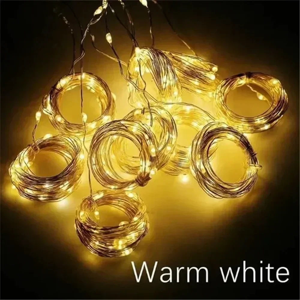 3/6M Solar Curtain Lights Outdoor Fairy Lights LED Lights Christmas Halloween Wedding Decorations String Lights Garden Decor