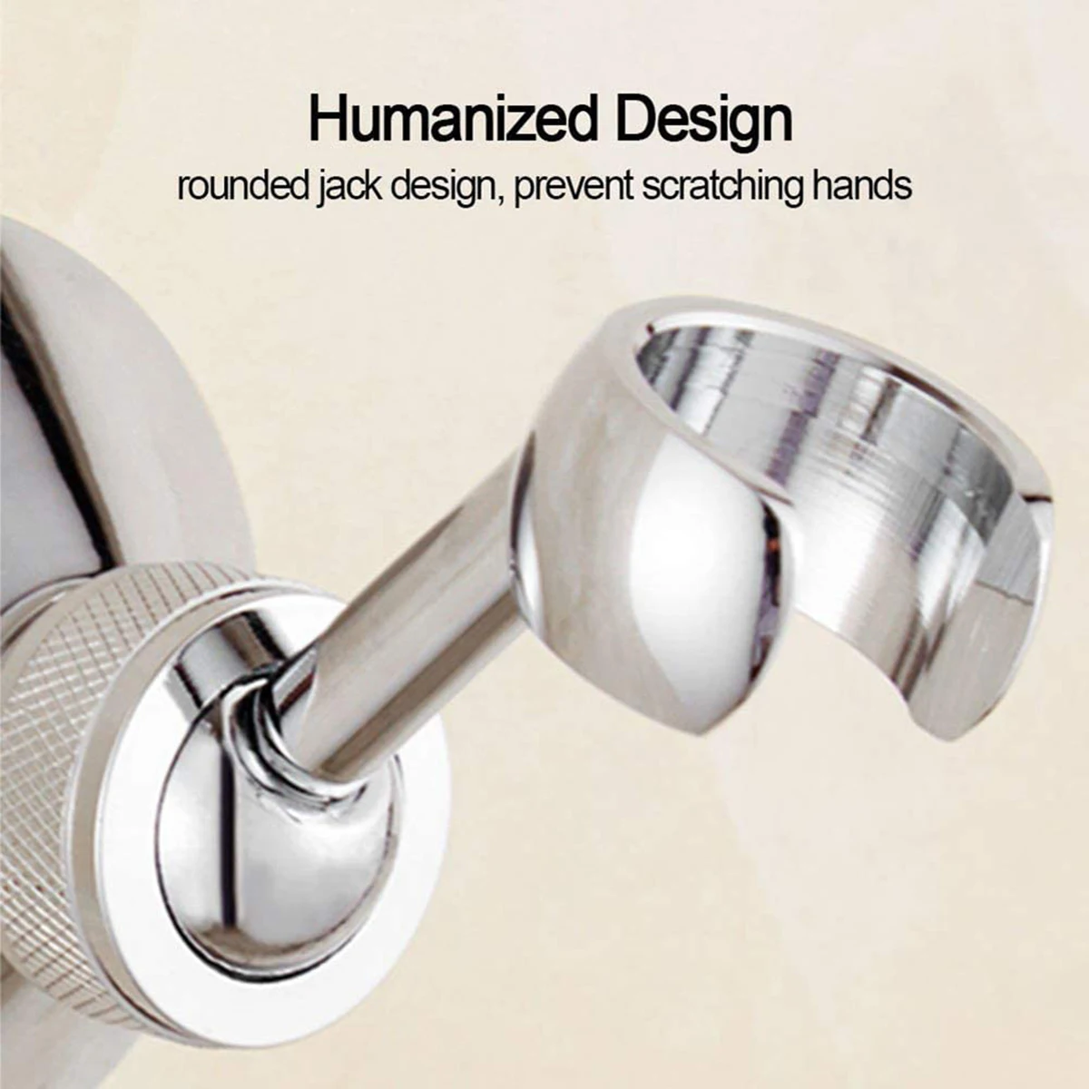 Solid Brass Adjustable Shower Hose Holder with Wall Bracket Chrome Plated for Handheld Shower Heads and Secure Fixing
