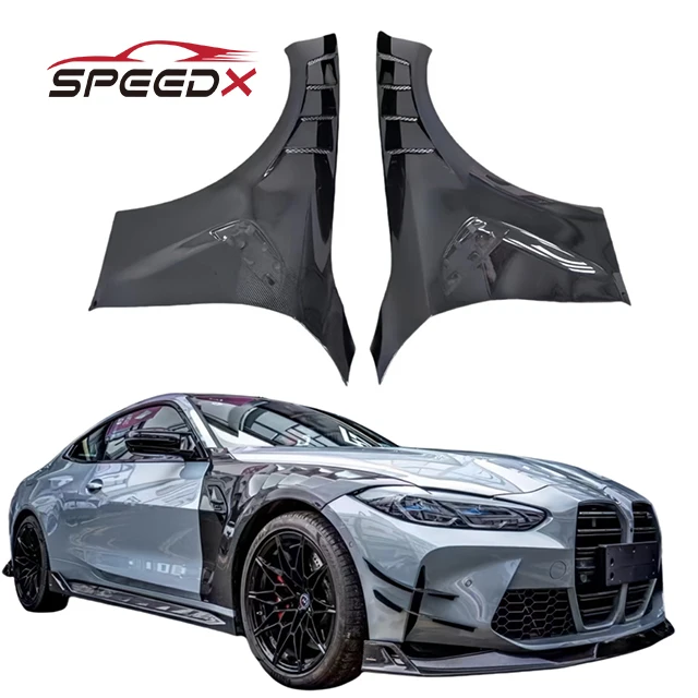 

Carbon mudguard for BMW M3 M4 G80 G82 Carbon Fiber Front Bumper mudguard Vents M3