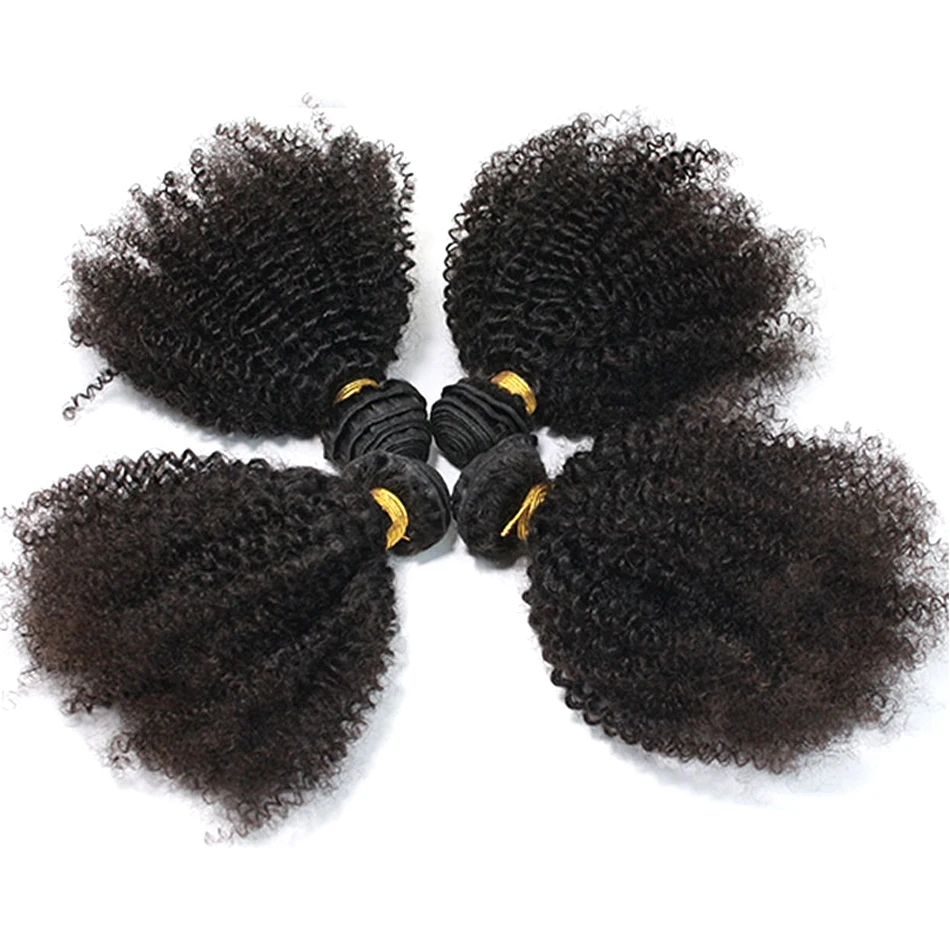 Wholesale Short Unprocessed 100% Human Hair Kinky Curly Virgin Brazilian Hair Per Bundles Natural Black 100Gram 1/2/3/4 pcs Deep