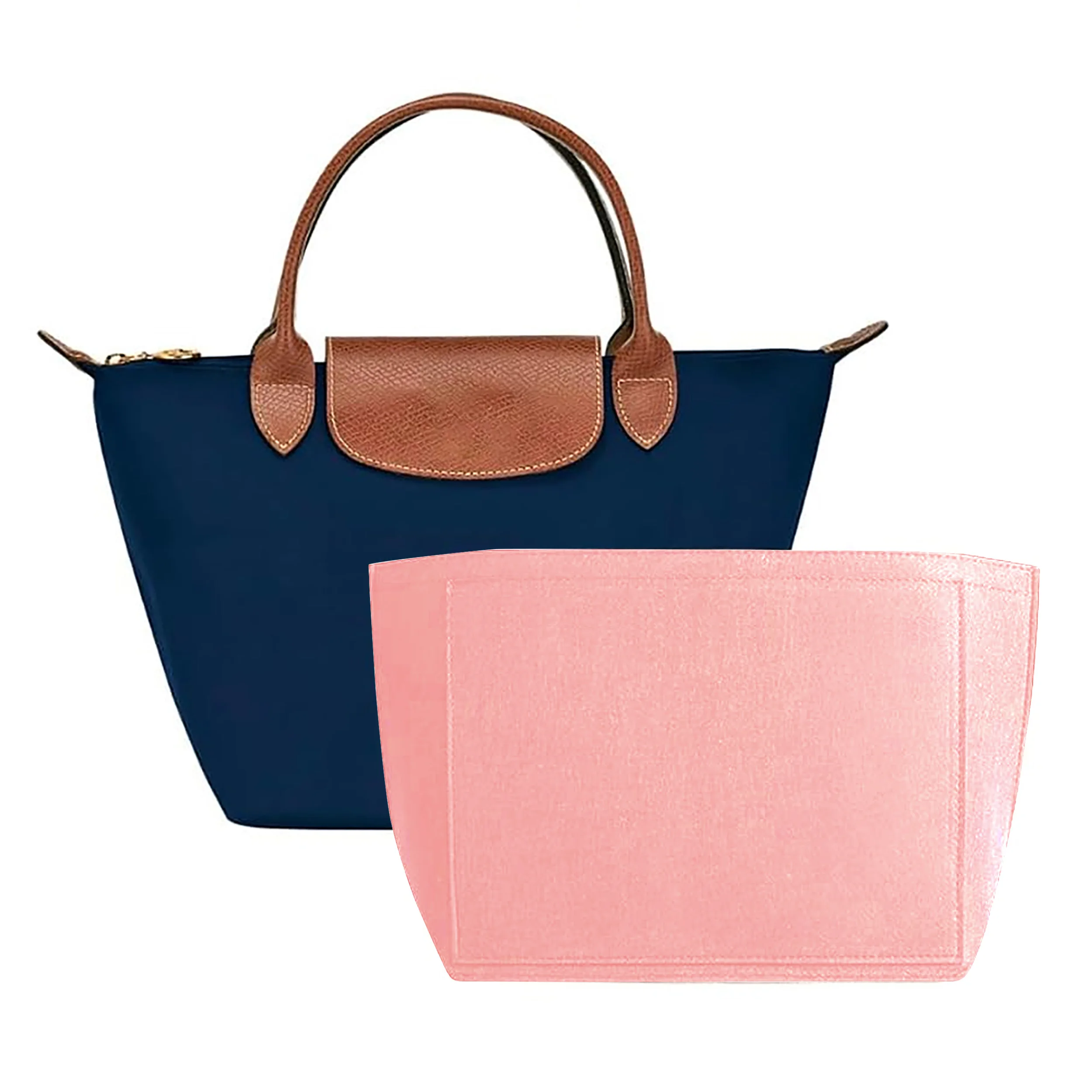 Vilten inzettas Geschikt voor Longchamp Handtas Liner Bag Vilten doek Make-uptas Ondersteuning Reizen Draagbare Insert Purse Organizer