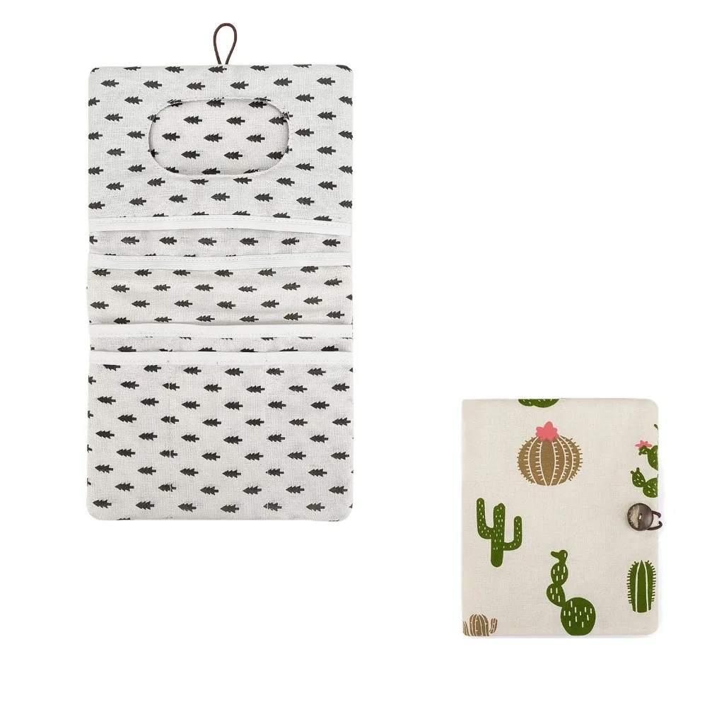 

Чехол для хранения детских подгузников с мультяшным рисунком, складной органайзер для детских туалетных принадлежностей с несколькими отделениями, многоразовый портативный держатель для подгузников