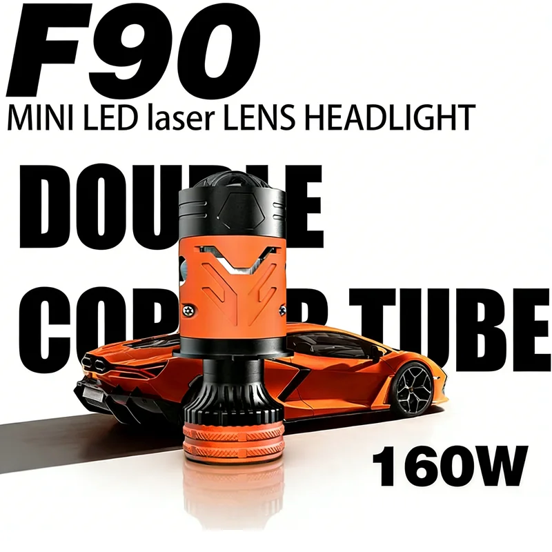 

2PCS Car LED Lens Headlight H4 Lens Super Bright Hi/Lo Beam White Light 6500K for Cars & Motorcycles Model Compatible